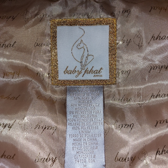 BABY PHAT GOLD PUFFER BOMBER SIZE JACKET Y2K - Picture 8 of 16